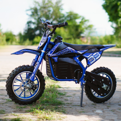 Motocicleta electrica NITRO Eco Fossa 1000W 36V cu limitator viteza, culoare albastra [5]