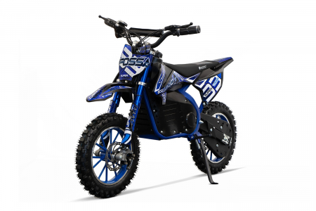 Motociclete electrice - Motocicleta electrica NITRO Eco Fossa 800W 36V cu limitator viteza, culoare Albastra