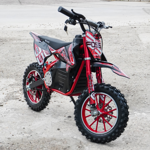 Motocicleta electrica NITRO Eco Fossa 800W 36V cu limitator viteza, culoare Rosu [2]