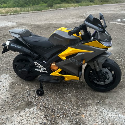 Motocicleta electrica pentru 3-9 ani, Kinderauto TR15 SuperBike PREMIUM, culoare Galbena [10]