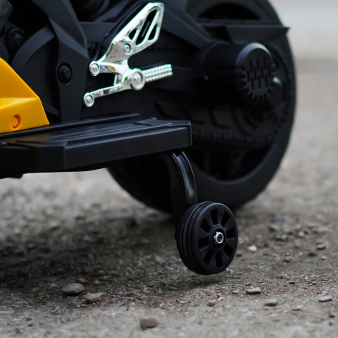 Motocicleta electrica pentru 3-9 ani, Kinderauto TR15 SuperBike PREMIUM, culoare Galbena [12]