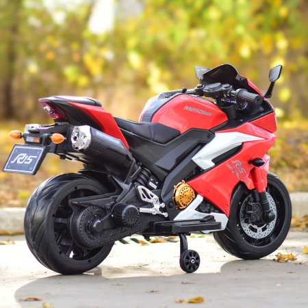 Motocicleta electrica pentru 3-9 ani, Kinderauto TR15 SuperBike PREMIUM, culoare Rosie [8]