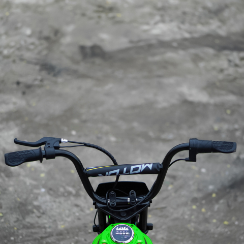 Motocicleta electrica pentru copii 5-10 ani, Kinderauto Enduro, Premium 350W, 24V, culoare verde [10]