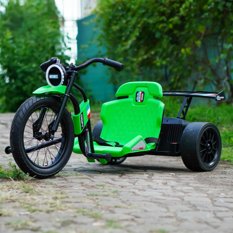 Motocicleta electrica pentru copii 5-12 ani, Kinderauto Drift-Trike, 500W, 24V 10Ah, verde [1]