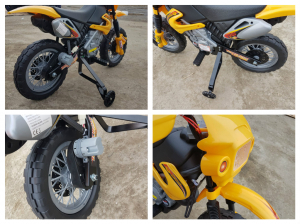 Motocicleta electrica pentru copii BJ014 45W 6V STANDARD #Galben [11]