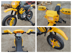 Motocicleta electrica pentru copii BJ014 45W 6V STANDARD #Galben [10]