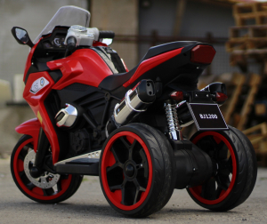 Motocicleta electrica pentru copii BJ1200 2x30W STANDARD #Rosu [4]