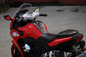 Motocicleta electrica pentru copii BJ1200 2x30W STANDARD #Rosu [8]