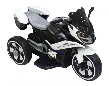 Motociclete electrice - Motocicleta electrica pentru copii BJ618, bluetooth, 70W, 6V, music player, STANDARD #Alb