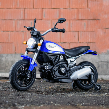 Motocicleta electrica pentru copii BT307 60W CU ROTI Gonflabile #Albastru [18]