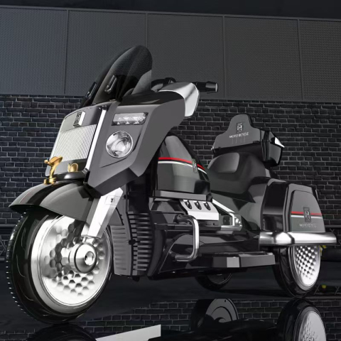 Motocicleta Chopper Royce copii, 80W, 12V, negru [1]