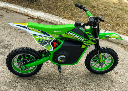 Motocicleta electrica pentru copii Eco Jackal 1000W 10 inch, culoare Verde [5]