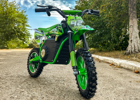 Motocicleta electrica pentru copii Eco Jackal 1000W 10 inch, culoare Verde [1]