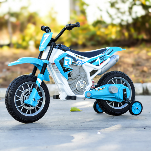 Motocicleta electrica pentru copii Kinderauto BJH022 70W 12V, culoare Albastru [4]