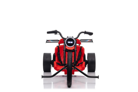 Motocicleta electrica pentru copii, Kinderauto Drift-Trike, roti moi, centura siguranta, 500W, 24V 10Ah, rosu [5]
