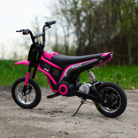 Motocicleta electrica pentru copii, Kinderauto Enduro, 5-10 ani, 350W, 24V, roz [4]