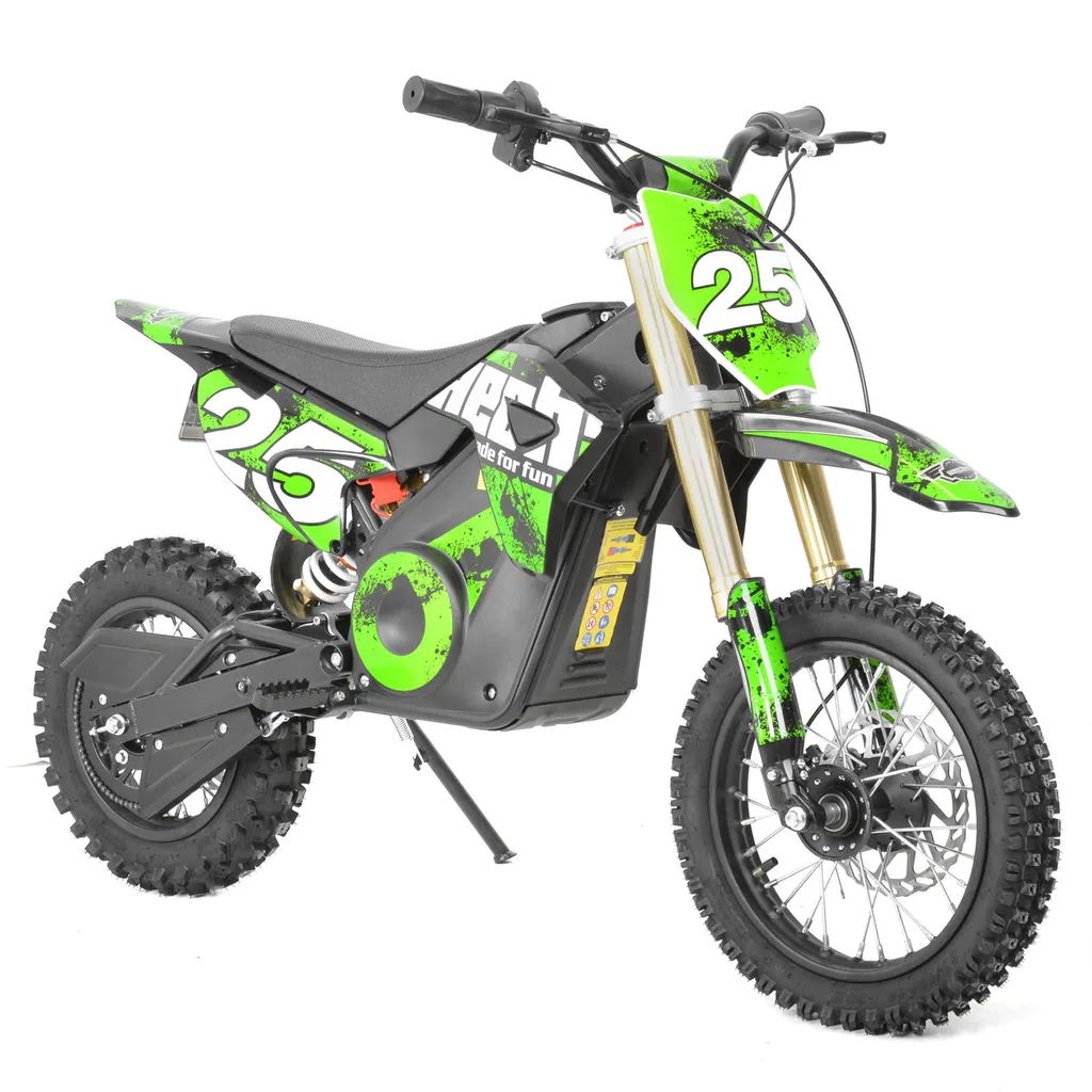 Motociclete electrice - Motocicleta electrica pentru copii Kinderauto MotoBike 25 1000W 36V, roti 12/10 culoare verde