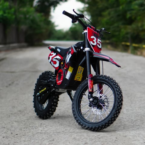 Motocicleta electrica pentru copii Kinderauto Motobike 35 1500W 48V roti 14/12, culoare rosie [4]