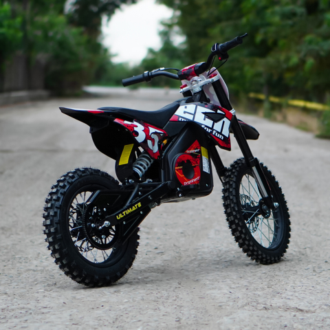 Motocicleta electrica pentru copii Kinderauto Motobike 35 1500W 48V roti 14/12, culoare rosie [6]