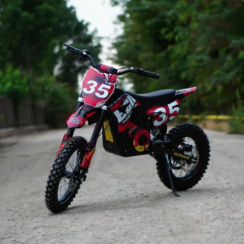 Motocicleta electrica pentru copii Kinderauto Motobike 35 1500W 48V roti 14/12, culoare rosie [2]