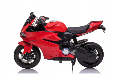 Motocicleta electrica pentru copii Kinderauto SX1629, putere 250W, 24V, roti moi cauciuc EVA, Rosie [9]