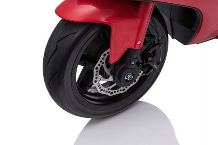 Motocicleta electrica pentru copii Kinderauto SX1629, putere 250W, 24V, roti moi cauciuc EVA, Rosie [12]