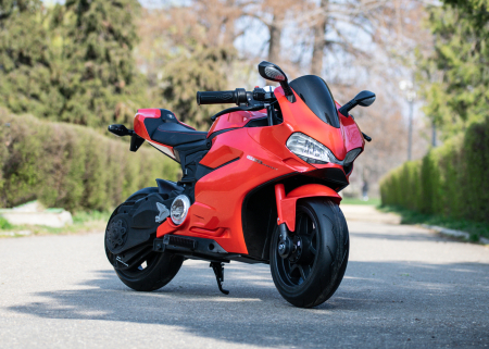 Motocicleta electrica pentru copii Kinderauto SX1629, putere 250W, 24V, roti moi cauciuc EVA, Rosie [1]