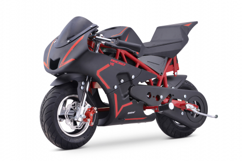 Motociclete electrice - Motocicleta electrica pentru copii NITRO E-Pocketbike Rocket VX 6" 800W 36V, culoare rosie