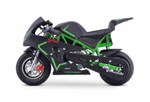 Motocicleta electrica pentru copii NITRO E-Pocketbike Rocket VX 6" 800W 36V, culoare verde [2]