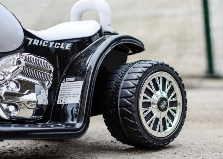 Motocicleta electrica pentru copii, POLICE JT568 35W STANDARD, Alb & Negru [14]