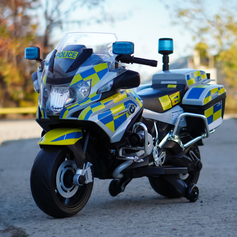 Motocicleta electrica pentru copii politisti BMW R1200RT CU ROTI MOI #Police [2]