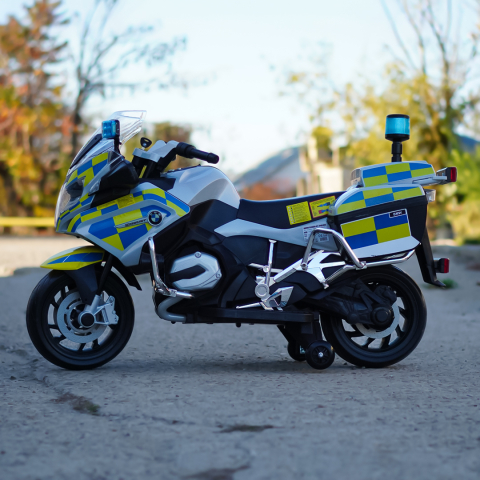 Motocicleta electrica pentru copii politisti BMW R1200RT CU ROTI MOI #Police [3]