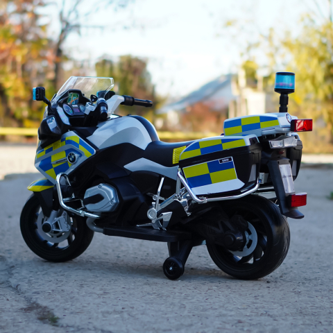 Motocicleta electrica pentru copii politisti BMW R1200RT CU ROTI MOI #Police [4]