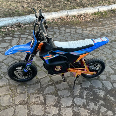 Motocicleta electrica pentru copil 4-9 ani, Kinderauto Enduro 250W 24V, culoare Albastru [11]