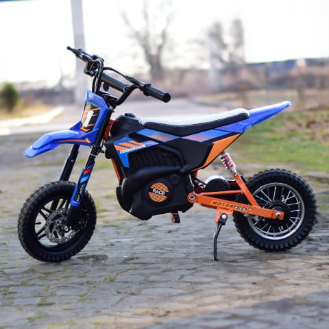 Motocicleta electrica pentru copil 4-9 ani, Kinderauto Enduro 250W 24V, culoare Albastru [4]
