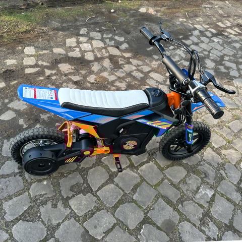 Motocicleta electrica pentru copil 4-9 ani, Kinderauto Enduro 250W 24V, culoare Albastru [14]