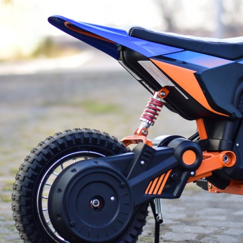 Motocicleta electrica pentru copil 4-9 ani, Kinderauto Enduro 250W 24V, culoare Albastru [12]