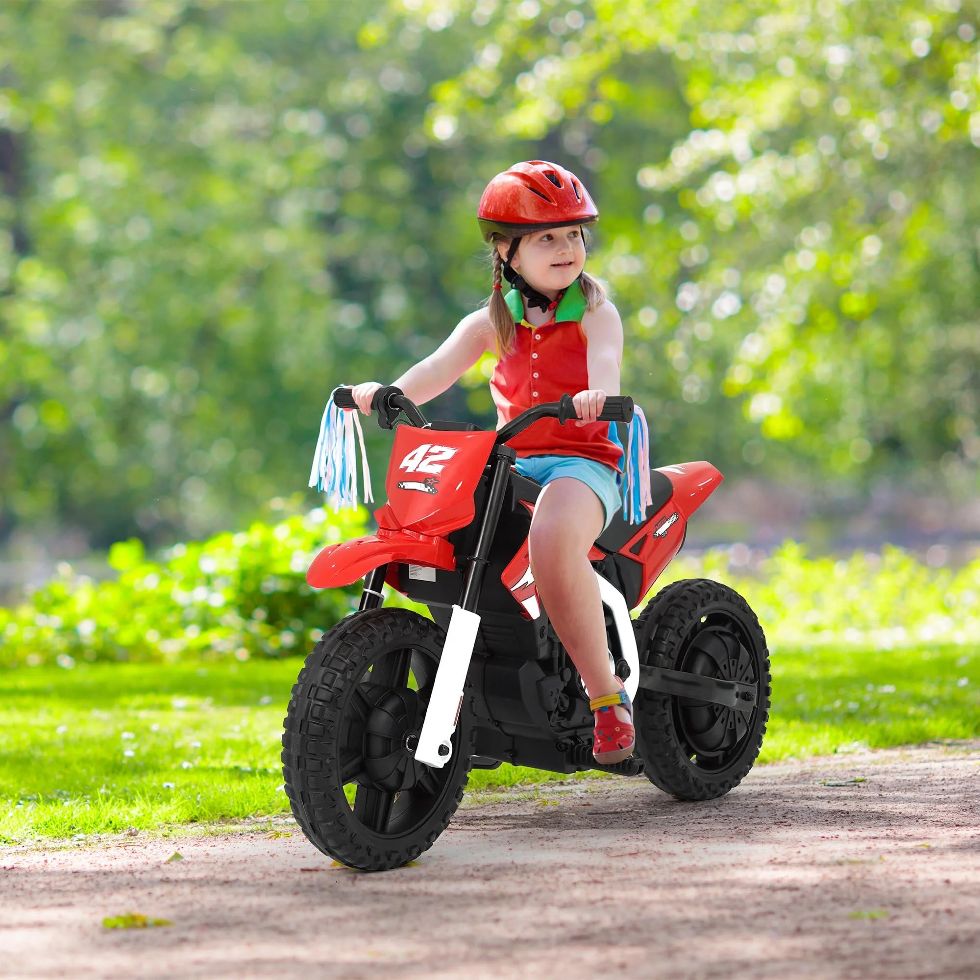 Motocicleta electrica pentru copii, Kinderauto BalanceBike 350W 24V, culoare rosie [1]