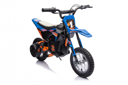 Motocicleta electrica pentru copil 4-9 ani, Kinderauto Enduro 250W 24V, culoare Albastru [40]