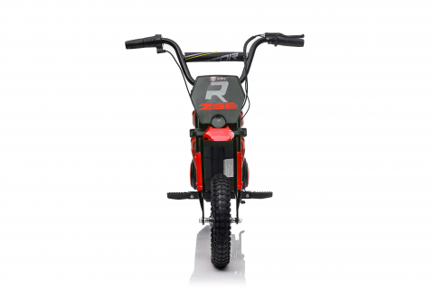 Motocicleta electrica copii, Kinderauto Enduro, roti gonflabile, scaun tapitat, 350W, 24V, rosie [14]
