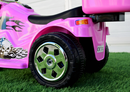 Motocicleta electrica pentru fetite Kinderauto BJ777 35W 6V, culoare roz [11]