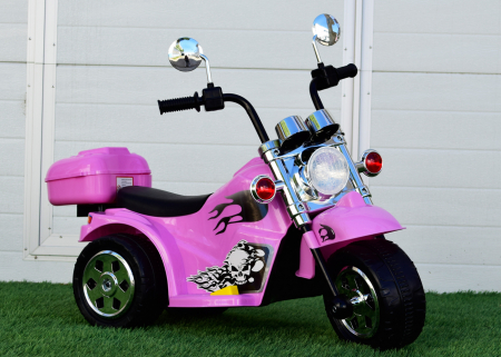 Motocicleta electrica pentru fetite Kinderauto BJ777 35W 6V, culoare roz [3]