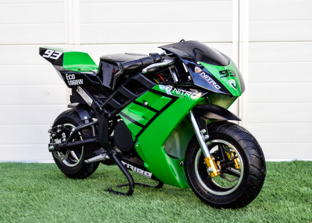 Motocicleta electrica Pocket Bike NITRO Eco TRIBO 1060W 36V #Verde [6]
