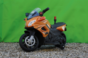 Motocicleta electrica POLICE cu roti ajutatoare STANDARD #Orange [3]