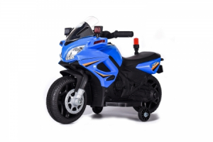 Motociclete electrice - Motocicleta electrica POLICE cu roti ajutatoare STANDARD #Albastru