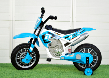 Motocicleta electrica pentru copii Kinderauto BJH022 70W 12V, culoare Albastru [4]