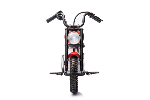 Motocicleta pentru copii, Kinderauto Chopper 350W, 36V, cu roti gonflabile, scaun tapitat,culoare rosie [17]