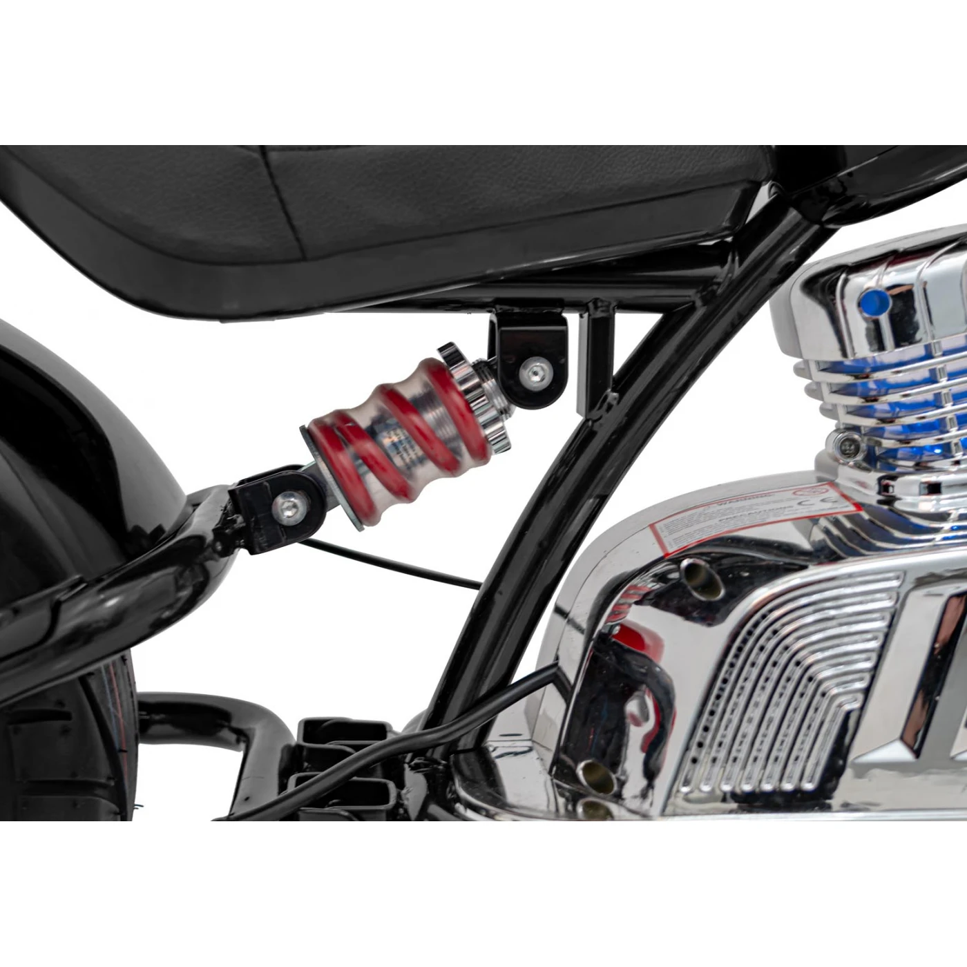 Motocicleta pentru copii intre 5 si 9 ani, Kinderauto Old School, 300W, 24V, cu roti gonflabile, scaun tapitat, premium, negru [15]