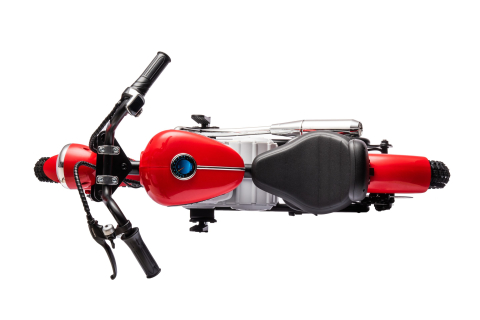 Motocicleta pentru copii, Kinderauto Chopper 350W, 36V, cu roti gonflabile, scaun tapitat,culoare rosie [16]