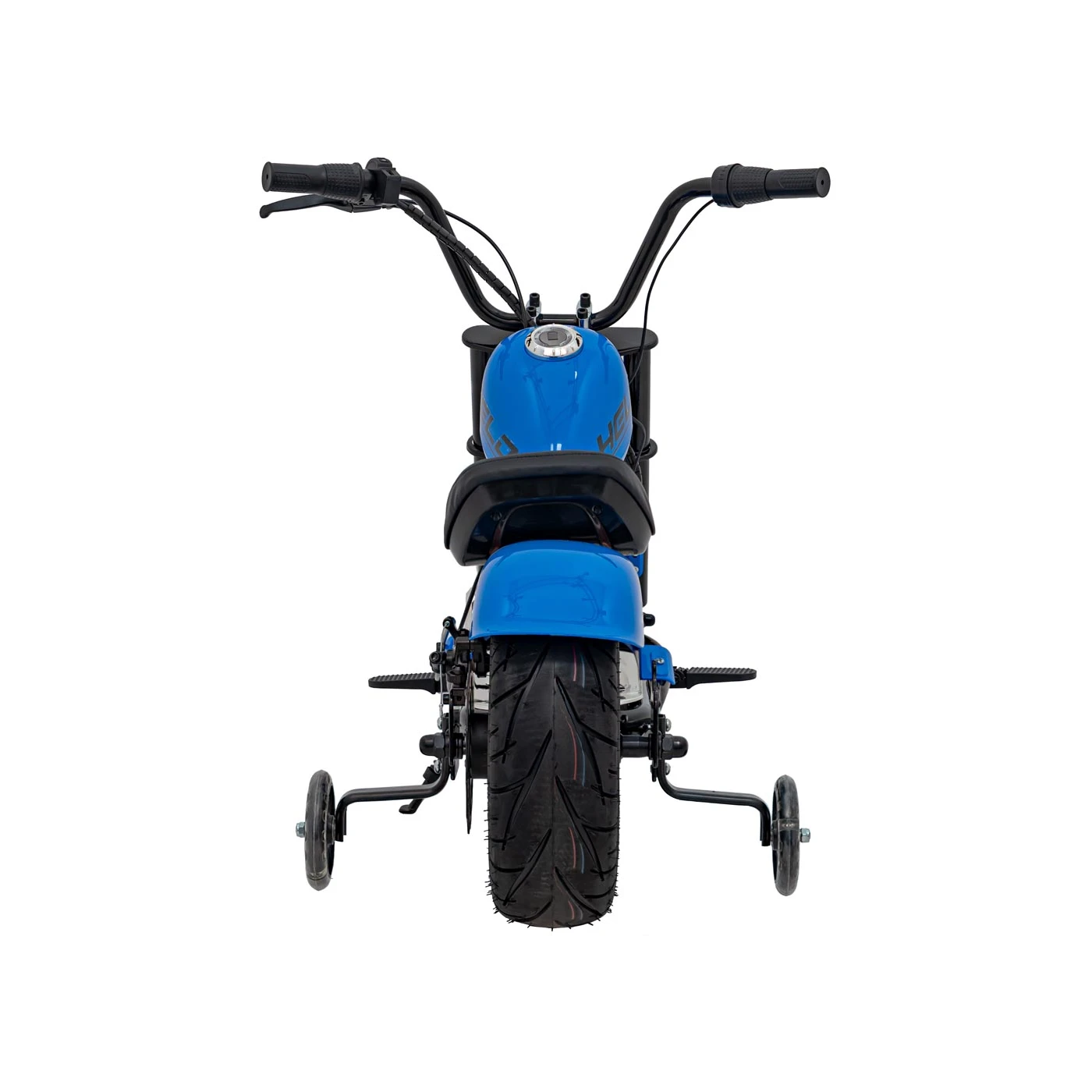 Motocicleta pentru copii intre 5 si 9 ani, Kinderauto Old School, 300W, 24V, cu roti gonflabile, scaun tapitat, premium, albastru [4]